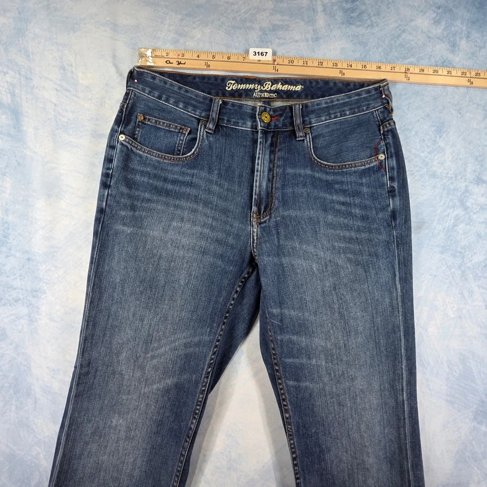 Tommy Bahama Authentic Mens 34x32 Medium Wash Straight Leg Denim Jeans RN86549